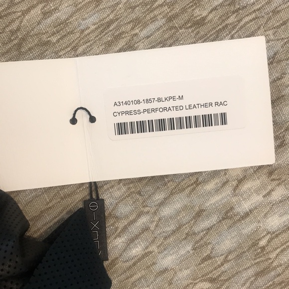 Alexis Black Leather Racer Back Top. Medium. New with Tags. - Picture 6 of 12